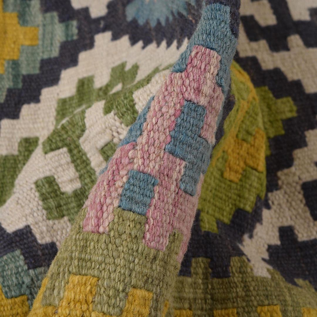 Handmade Turkish Design Wool Kilim Runner 2' 7" x 9' 6" - No. AL88772