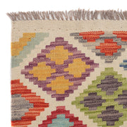 Colorful Flat-Weave Wool Kilim Runner 2' 9" x 9' 7" - No. AL83286