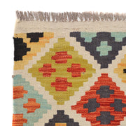 Colorful Flat-Weave Wool Kilim Runner 2' 6" x 9' 8" - No. AL72736