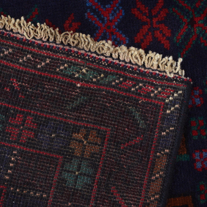 Afghan Baluchi Rug 3' 1" x 5' 1" Hand-Knotted pattern