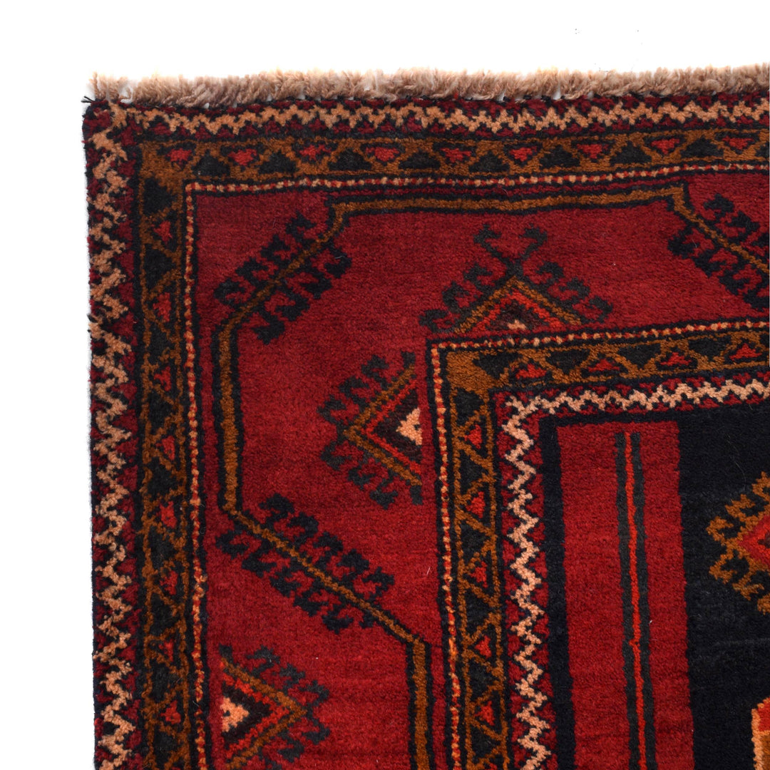 Afghan Baluchi Rug 4' 4" x 8' 7" Hand-Knotted view