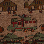 Hand-Knotted Afghan War Kilim 2' 7" x 4' 5" - No. AL24808