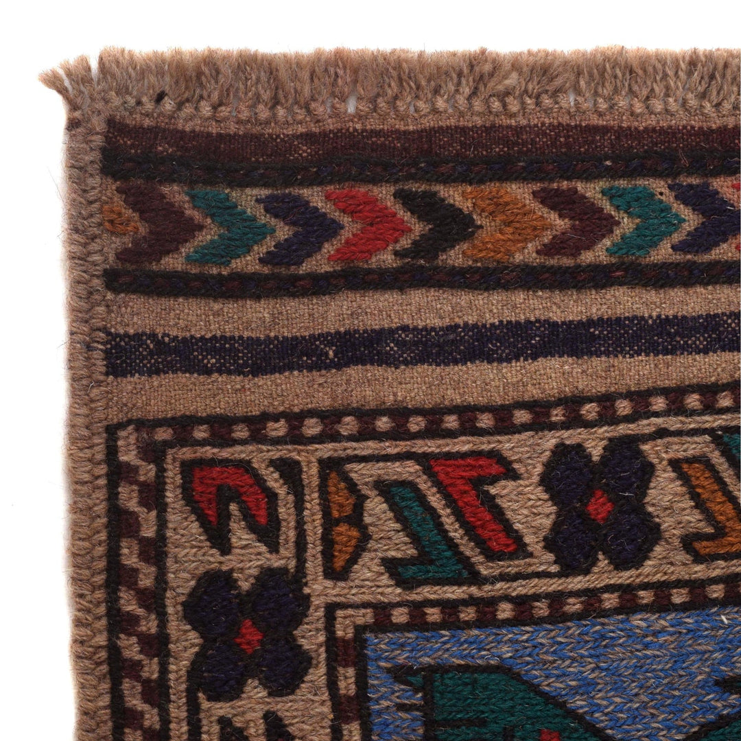 Handmade Afghan War Area Kilim 3' 0" x 4' 4" - No. AL28762