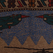 Handmade Afghan War Area Kilim 3' 0" x 4' 4" - No. AL28762