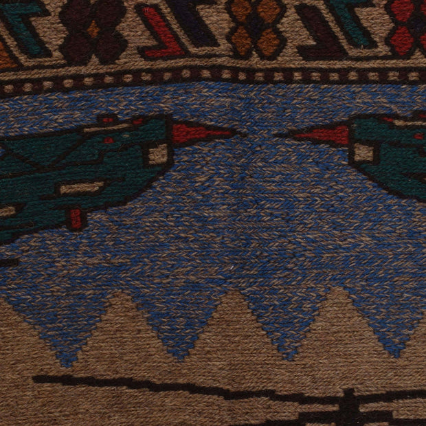 Handmade Afghan War Area Kilim 3' 0" x 4' 4" - No. AL28762