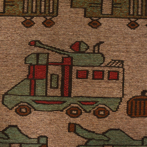 Handcrafted Afghan War Kilim 2' 8" x 4' 9" - No. AL71236