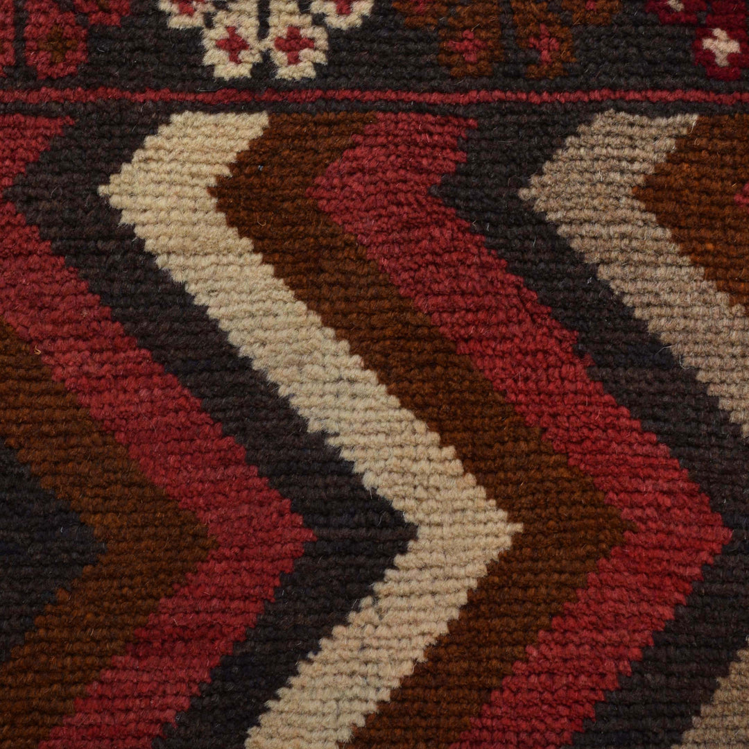 Afghan Baluchi Rug 2' 9" x 4' 7" Hand-Knotted view