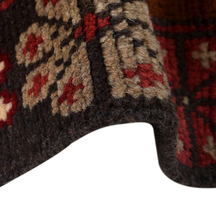 Afghan Baluchi Rug 2' 9" x 4' 7" Hand-Knotted pattern