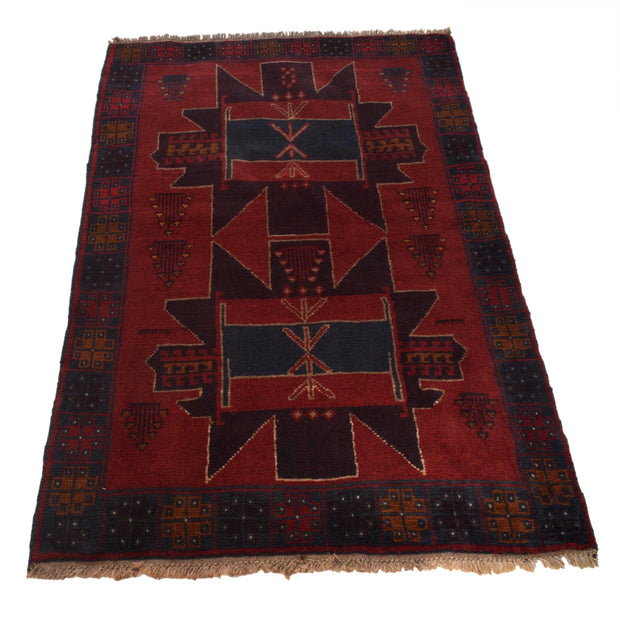 Red Color Baluchi Rug 3' 1" x 4' 8" - No. AL67095