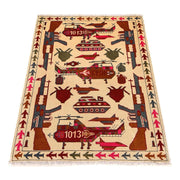 Ivory Color War Rug 2' 9" x 3' 11" - No. AL76552