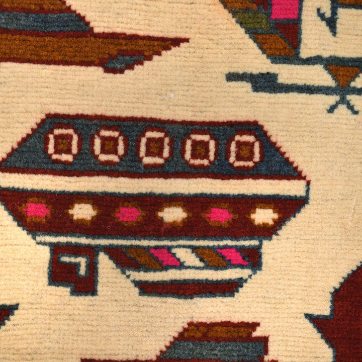 Ivory Color War Rug 2' 9" x 3' 11" - No. AL76552