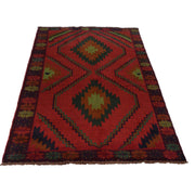 Red Color Baluchi Rug 4' 2" x 6' 8" - No. AL32809