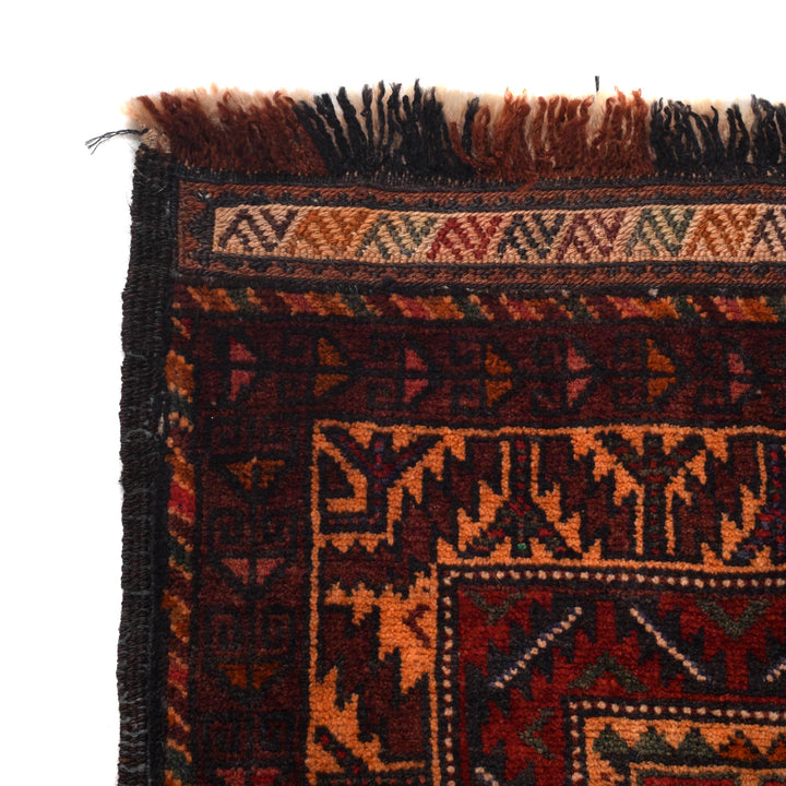 Afghan Baluchi Rug 2' 11" x 5' 1" Hand-Knotted view