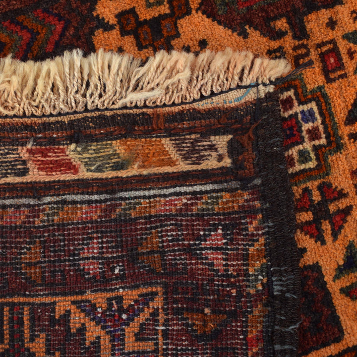 Afghan Baluchi Rug 2' 11" x 5' 1" Hand-Knotted pattern
