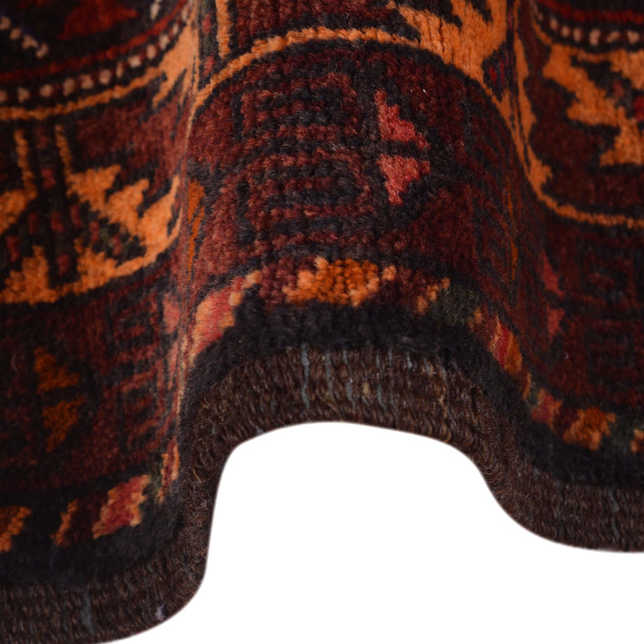 Afghan Baluchi Rug 2' 11" x 5' 1" Hand-Knotted border