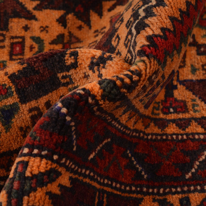 Afghan Baluchi Rug 2' 11" x 5' 1" Hand-Knotted field