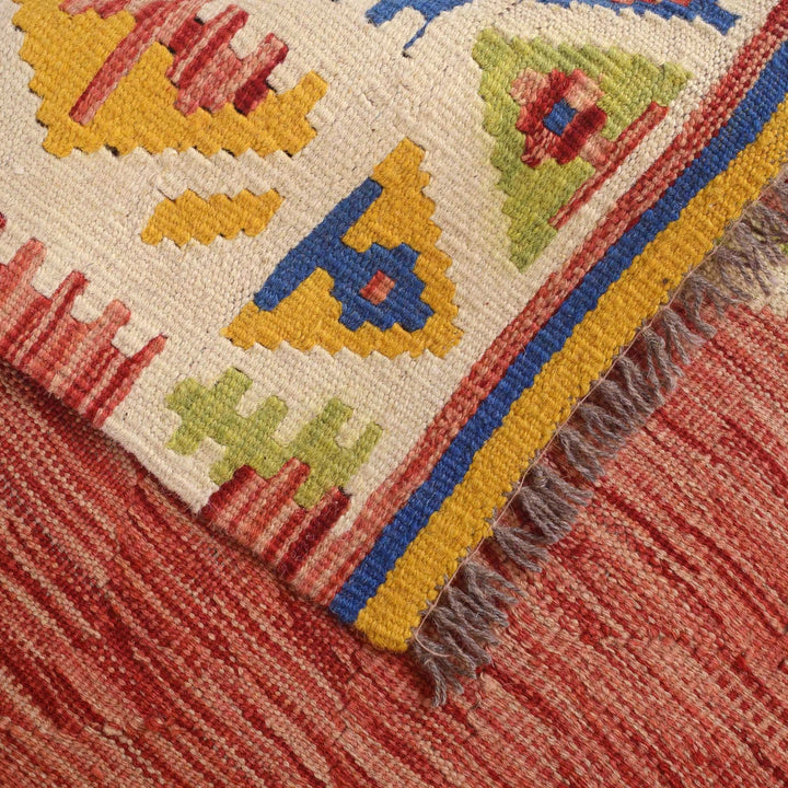 Hand Knotted Afghan Style Kilim 3' 11" x 5' 11" - No. AL58459