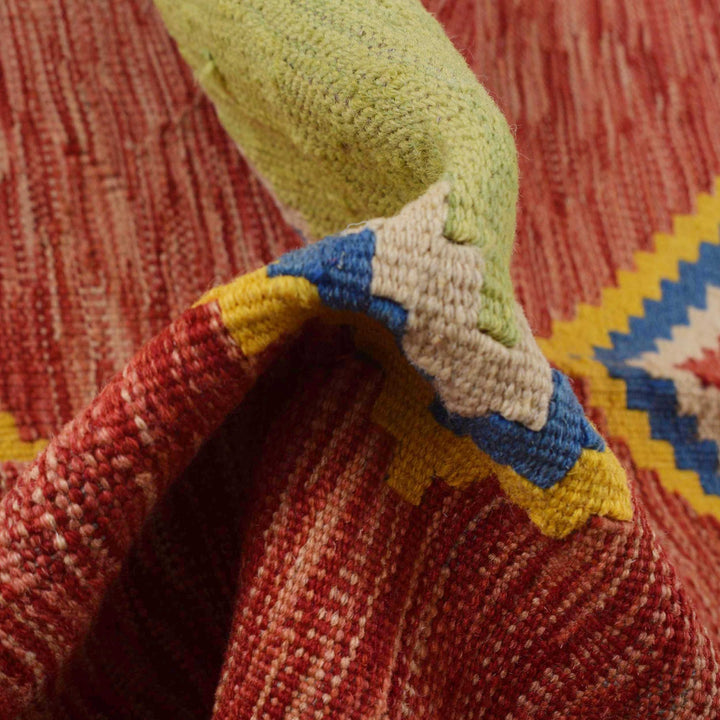 Hand Knotted Afghan Style Kilim 3' 11" x 5' 11" - No. AL58459