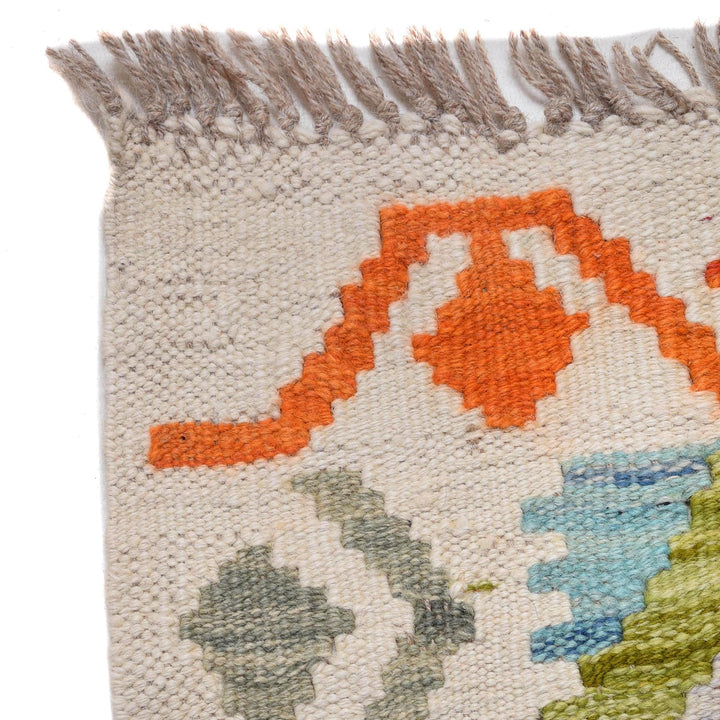 Hand Knotted Afghan Style Kilim Runner 2' 9" x 9' 8" - No. AL93215