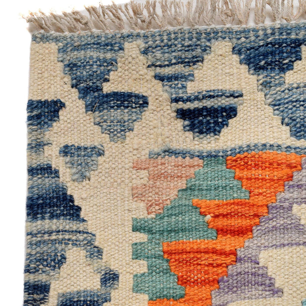 Hand Woven Wool Kelim Runner 2' 10" x 9' 9" - No. AL85640