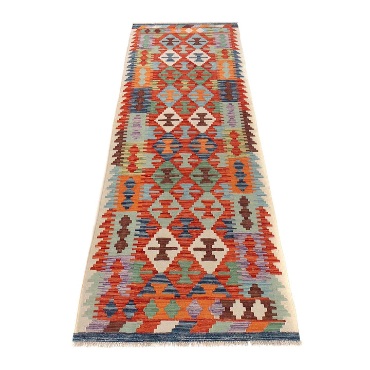 Hand Knotted Flatweave Kilim Runner 2' 10" x 9' 6" - No. AL58505