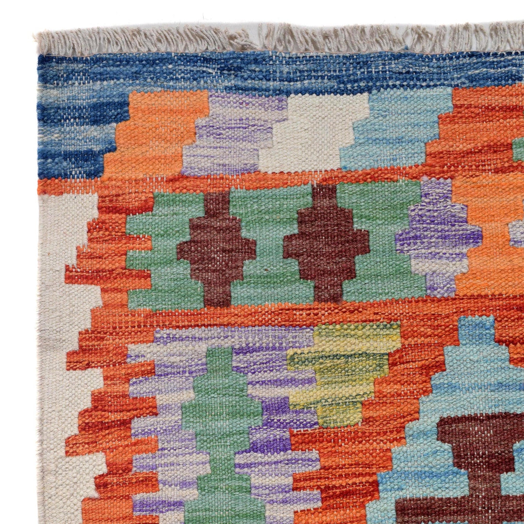 Hand Knotted Flatweave Kilim Runner 2' 10" x 9' 6" - No. AL58505