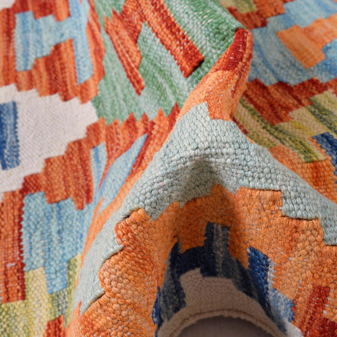 Hand Knotted Flatweave Kilim Runner 2' 10" x 9' 6" - No. AL58505