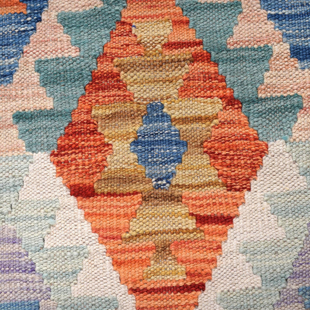 Handmade Afghan Vegetable Kilim Runner 2' 9" x 9' 8" - No. AL77836