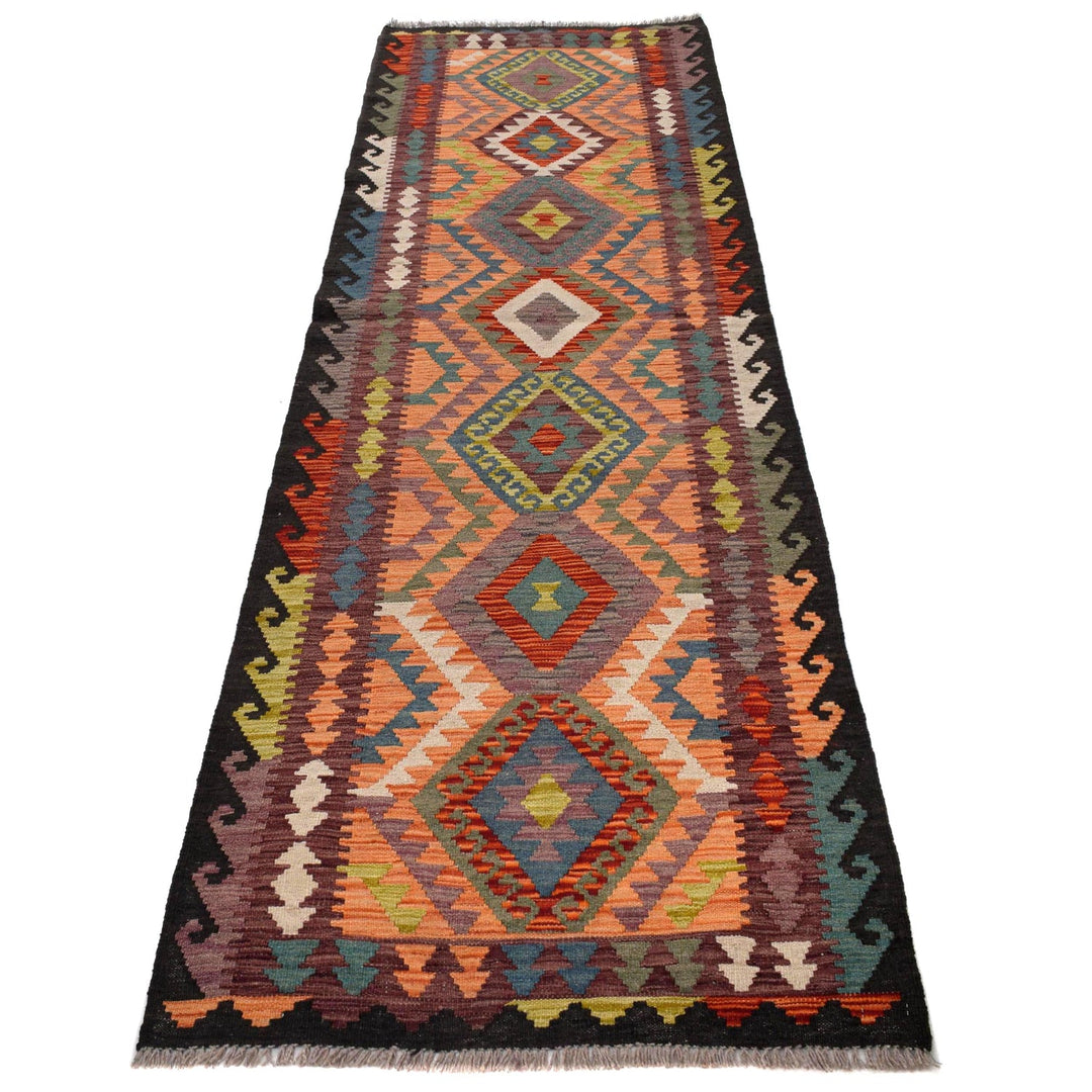 Hand Made Afghan Kilim Runner 2' 7" x 9' 3" - No. AL34586
