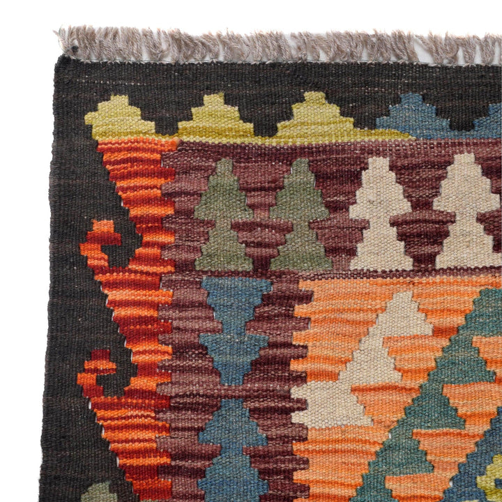 Hand Made Afghan Kilim Runner 2' 7" x 9' 3" - No. AL34586