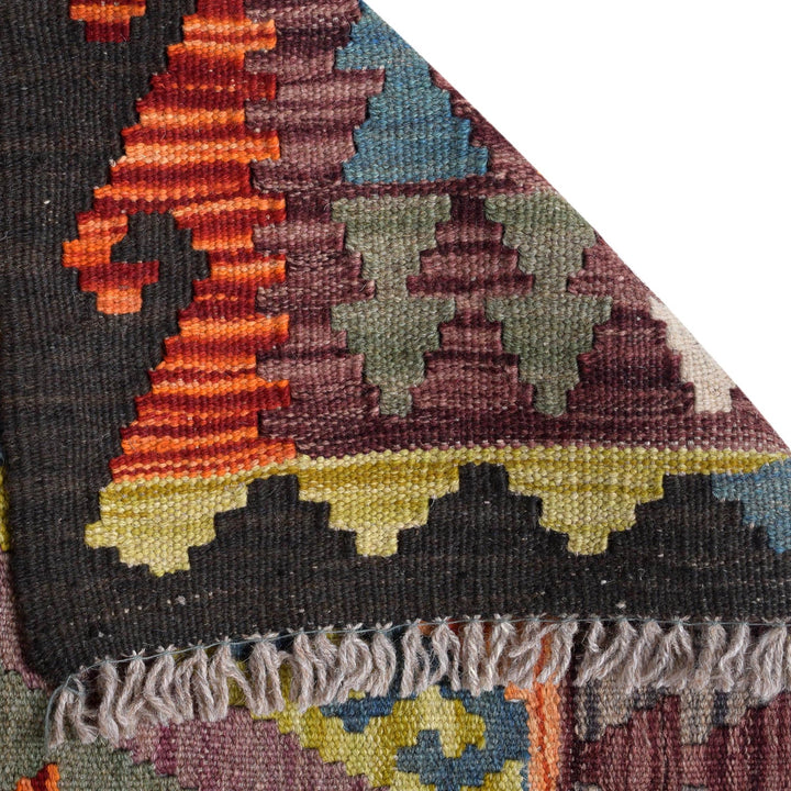 Hand Made Afghan Kilim Runner 2' 7" x 9' 3" - No. AL34586