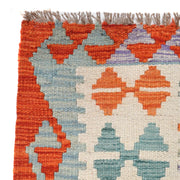 Hand Knotted Afghan Style Kilim Runner 3' 1" x 8' 8" - No. AL38522