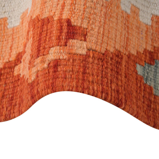 Hand Knotted Afghan Style Kilim Runner 3' 1" x 8' 8" - No. AL38522