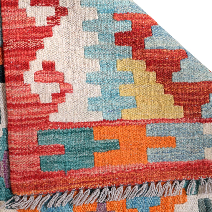 Hand Knotted Flatweave Kilim Runner 2' 11" x 7' 1" - No. AL62813