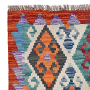 Colorful Flat-Weave Wool Kilim Runner 2' 9" x 8' 0" - No. AL17961