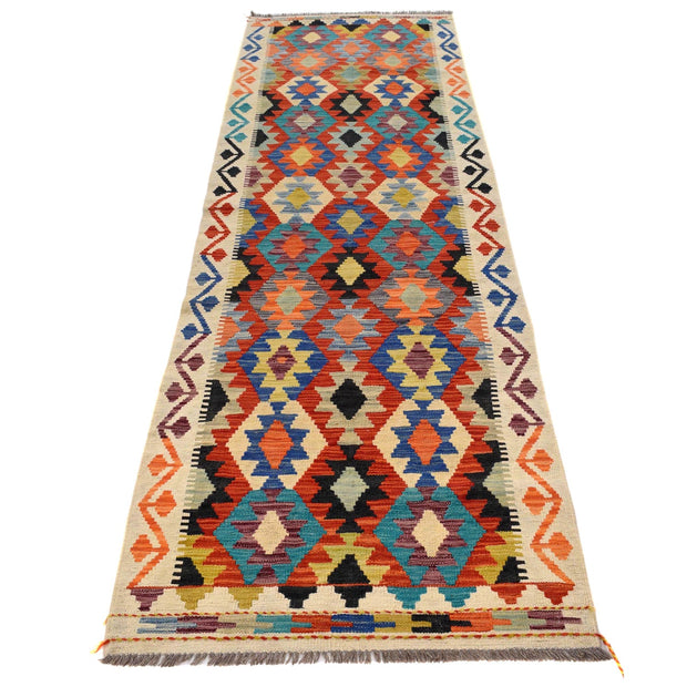 Handmade Vegetable Kilim Runner 2' 9" x 9' 9" - No. AL39838