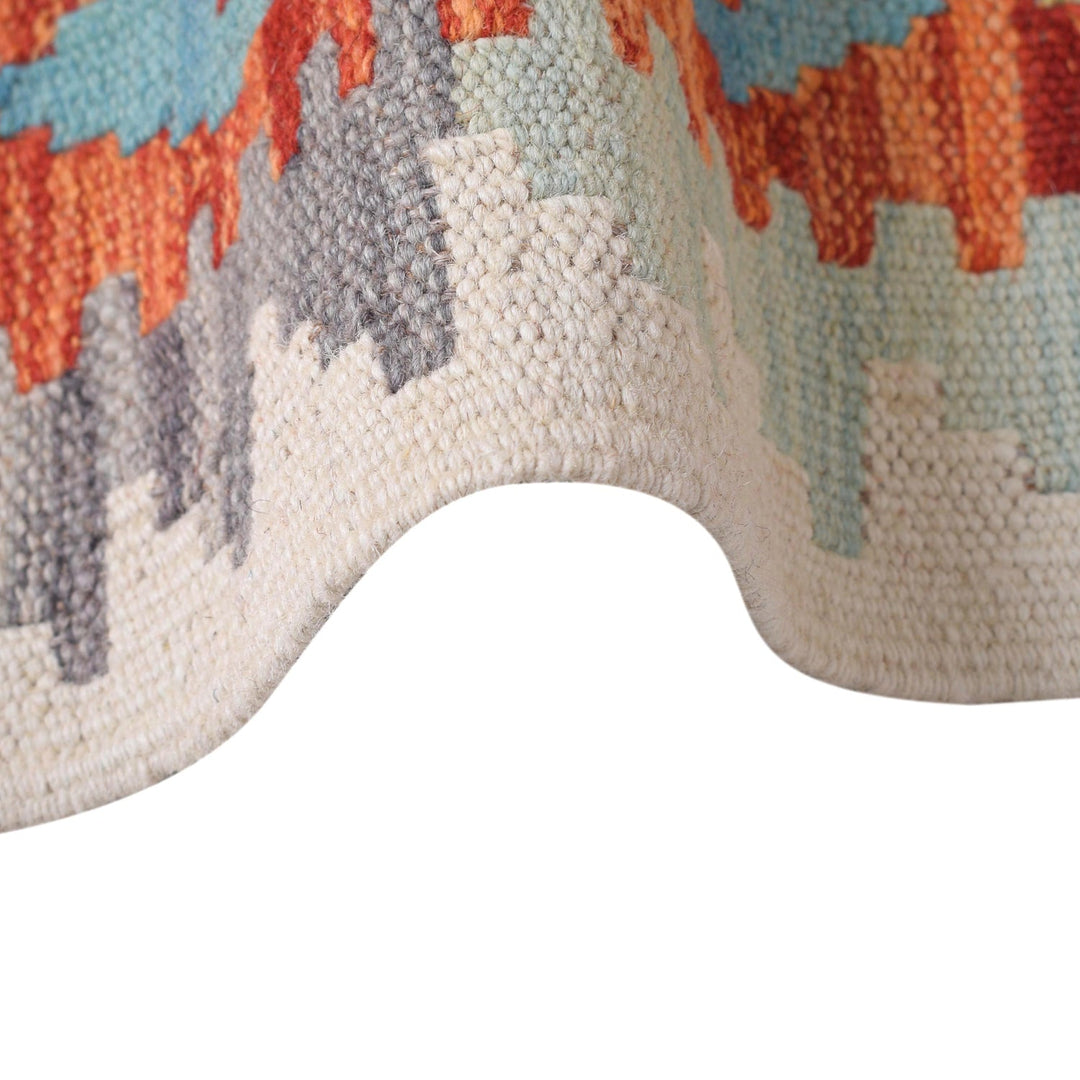 Hand Knotted Afghan Style Kilim Runner 2' 8" x 9' 8" - No. AL72320