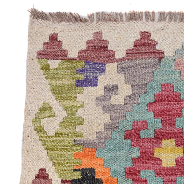 Hand Woven Wool Kelim Runner 2' 9" x 9' 7" - No. AL31740