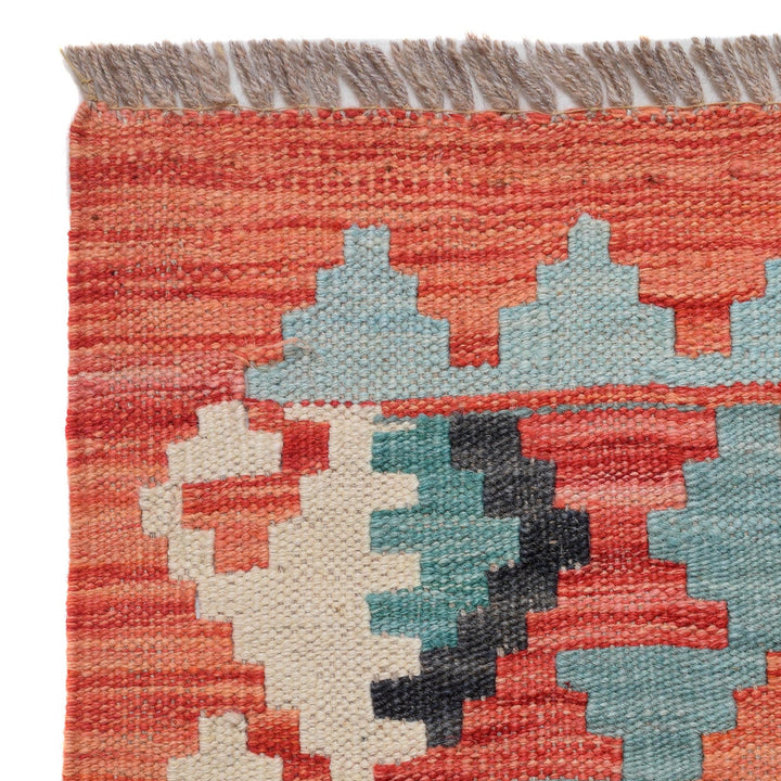 Handmade Turkish Design Wool Kilim Runner 2' 9" x 9' 6" - No. AL71823