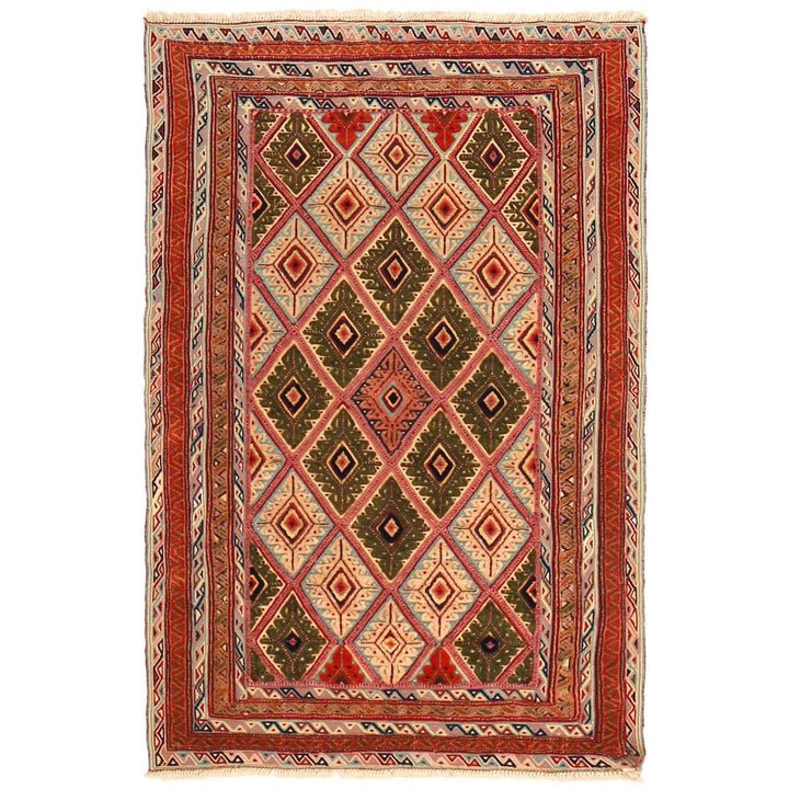 Handmade Nakhunak Kilim Rug 3' 0" x 4' 5" - No. AL57470