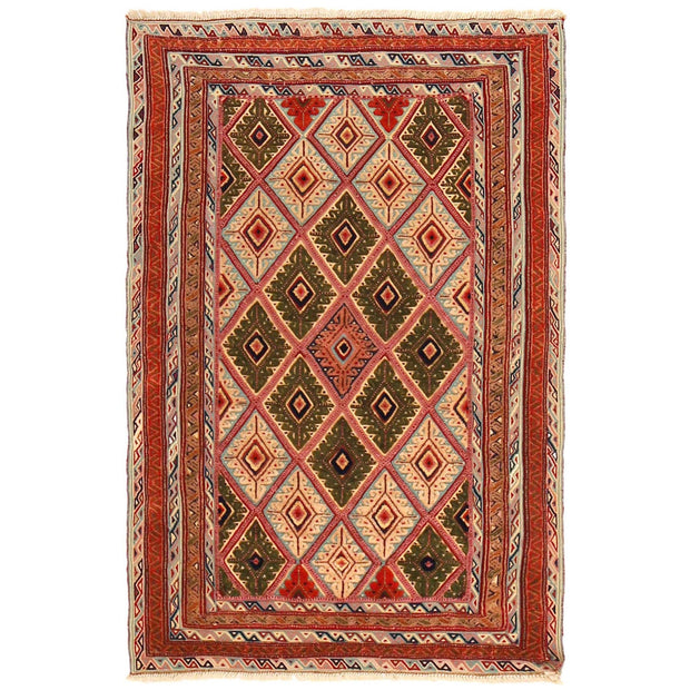 Handmade Nakhunak Kilim Rug 3' 0" x 4' 5" - No. AL57470