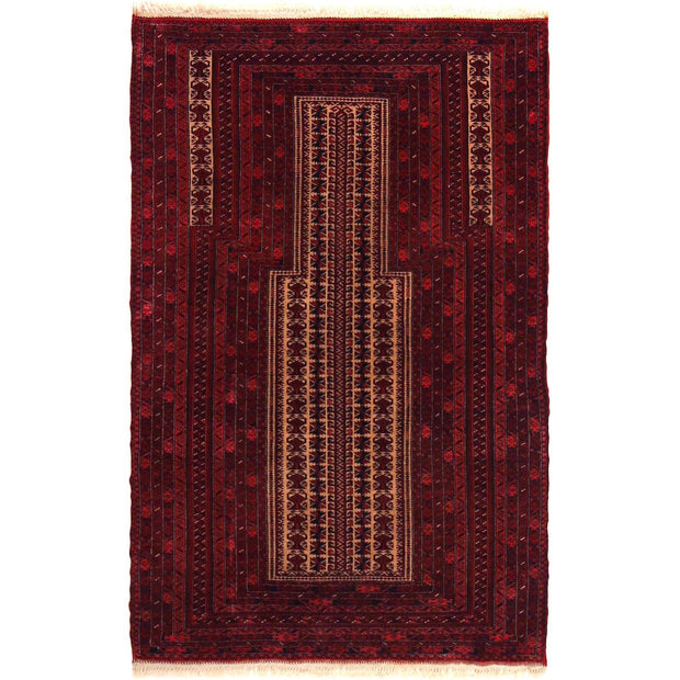 Handmade Prayer Rug 3' 1" x 4' 7" - No. AL20730