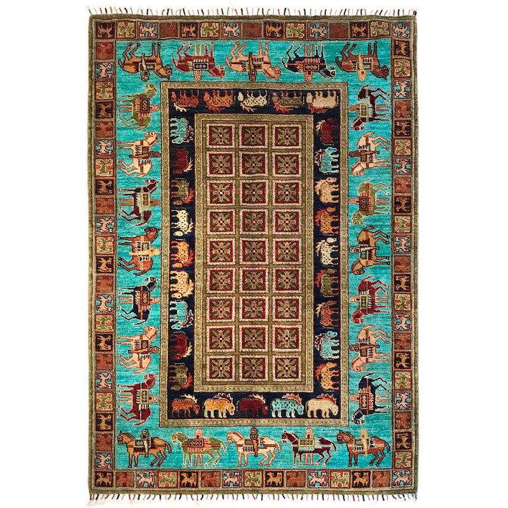 Luxury Shikargah Carpet 4' 0" x 6' 0" - No. AL41233