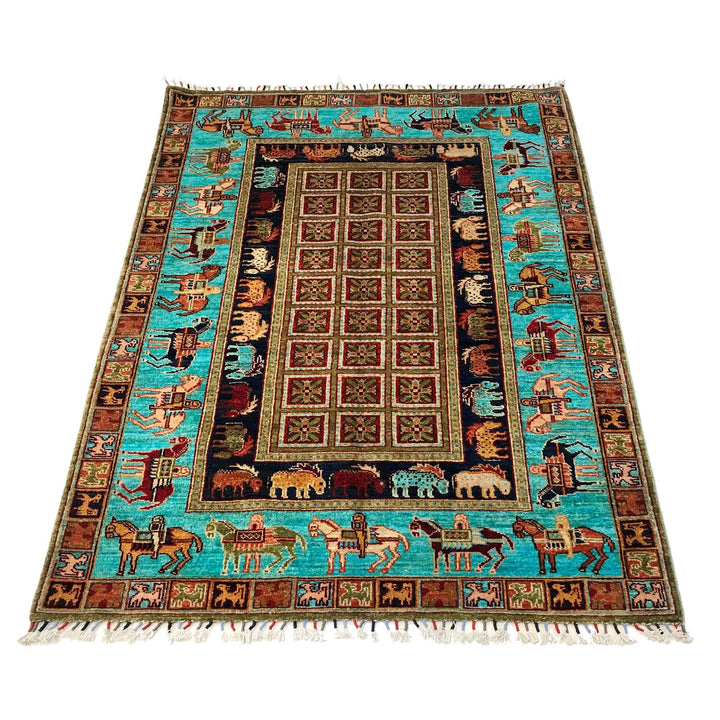 Luxury Shikargah Carpet 4' 0" x 6' 0" - No. AL41233