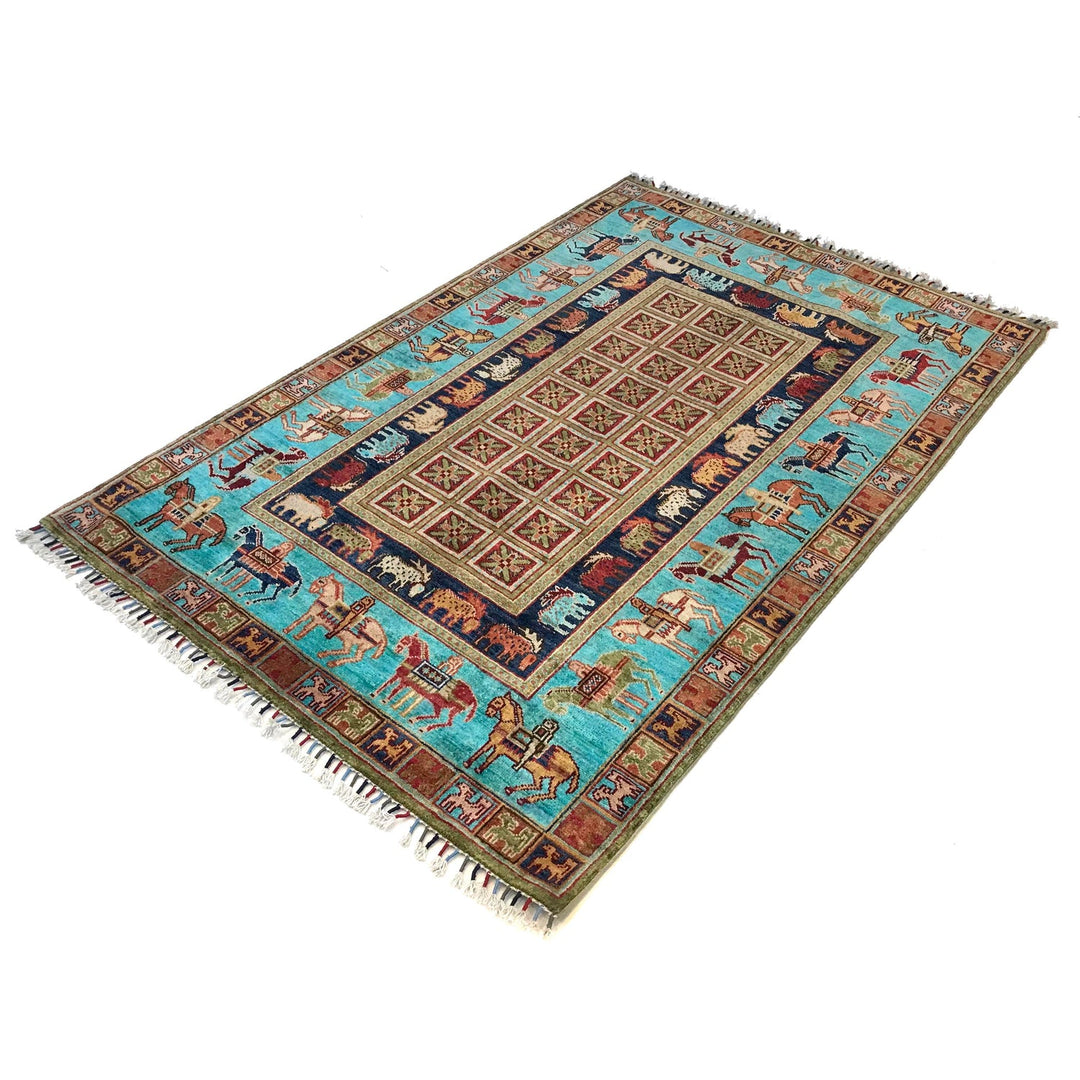 Luxury Shikargah Carpet 4' 0" x 6' 0" - No. AL41233
