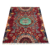 Red Color Mamluk Carpet 3' 11" x 4' 8" - No. AL33123