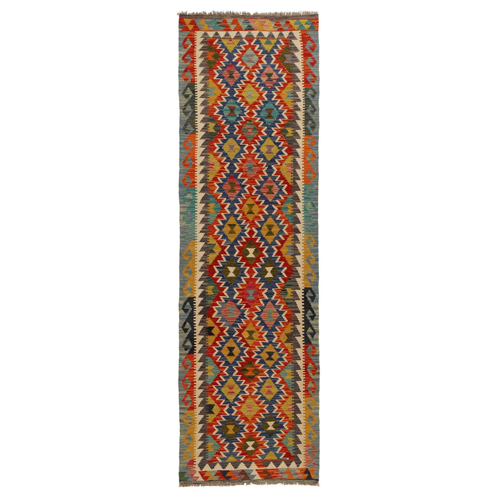 Hand Made Afghan Kilim Runner 2' 9" x 9' 11" - No. AL89360