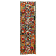 Hand Made Afghan Kilim Runner 2' 9" x 9' 8" - No. AL45543