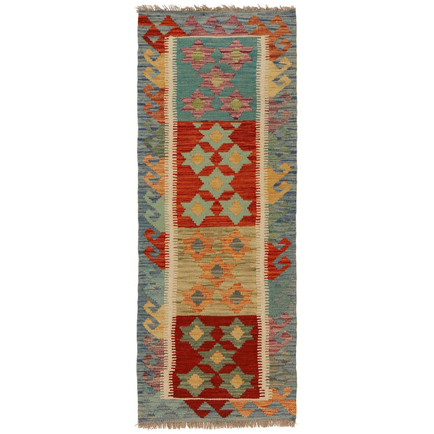 Hand Made Afghan Kilim Runner 1' 9" x 4' 9" - No. AL94660