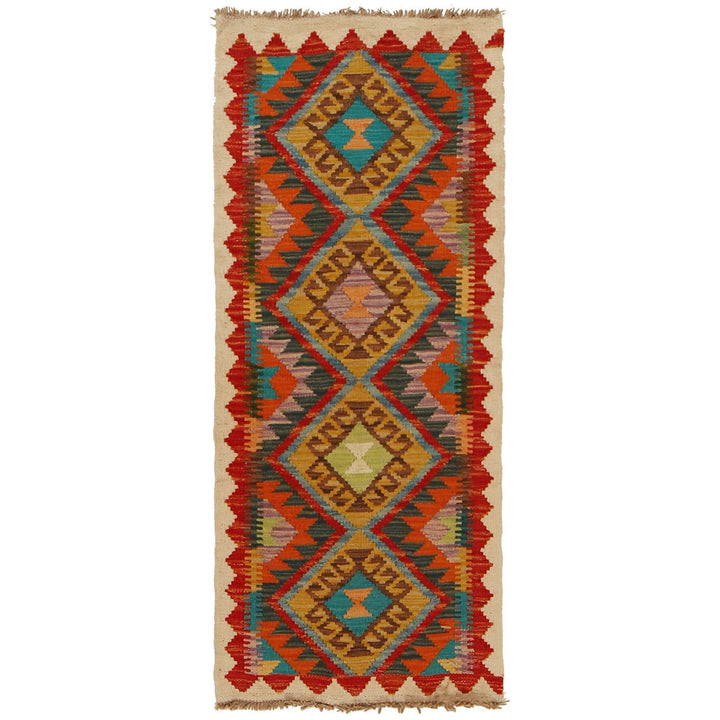 Hand Made Afghan Kilim Runner 1' 10" x 4' 3" - No. AL35056